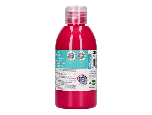 Pintura acrilica liderpapel bote de 250 ml magenta