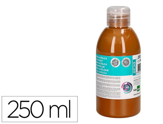 Pintura acrilica liderpapel bote de 250 ml marron