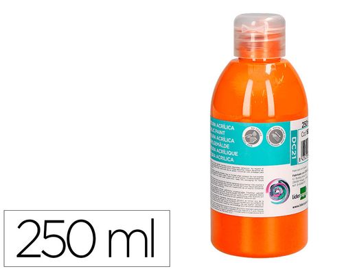 Pintura acrilica liderpapel bote de 250 ml naranja