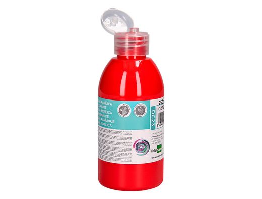 Pintura acrilica liderpapel bote de 250 ml rojo