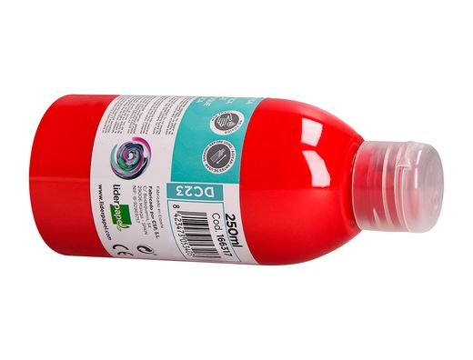 Pintura acrilica liderpapel bote de 250 ml rojo
