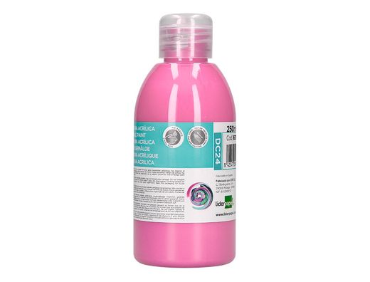 Pintura acrilica liderpapel bote de 250 ml rosa