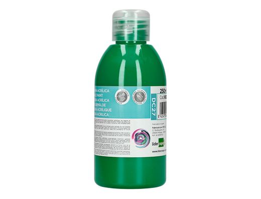 Pintura acrilica liderpapel bote de 250 ml verde oscuro