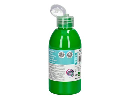 Pintura acrilica liderpapel bote de 250 ml verde