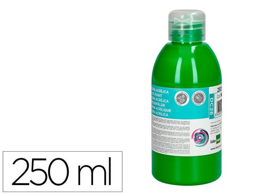Pintura acrilica liderpapel bote de 250 ml verde