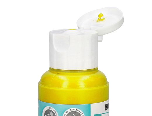 Pintura acrilica liderpapel bote de 80 ml amarillo