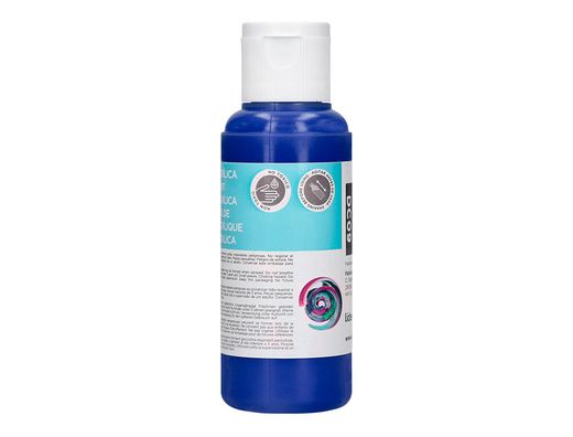 Pintura acrilica liderpapel bote de 80 ml azul ultramar