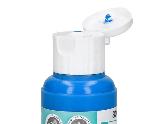 Pintura acrilica liderpapel bote de 80 ml cian