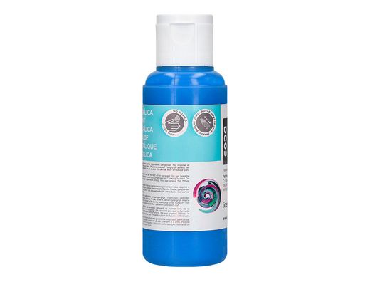 Pintura acrilica liderpapel bote de 80 ml cian