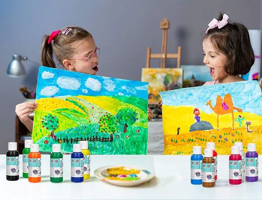 Pintura acrilica liderpapel bote de 80 ml cian