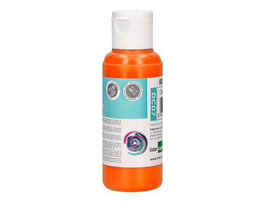 Pintura acrilica liderpapel bote de 80 ml naranja