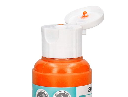Pintura acrilica liderpapel bote de 80 ml naranja