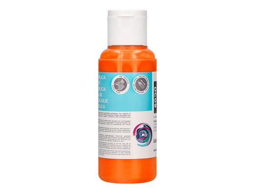 Pintura acrilica liderpapel bote de 80 ml naranja