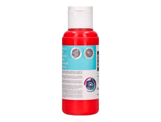Pintura acrilica liderpapel bote de 80 ml rojo