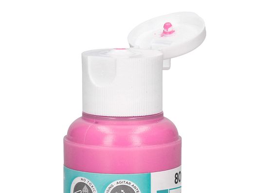 Pintura acrilica liderpapel bote de 80 ml rosa