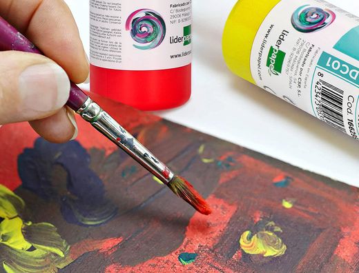 Pintura acrilica liderpapel bote de 80 ml verde oscuro