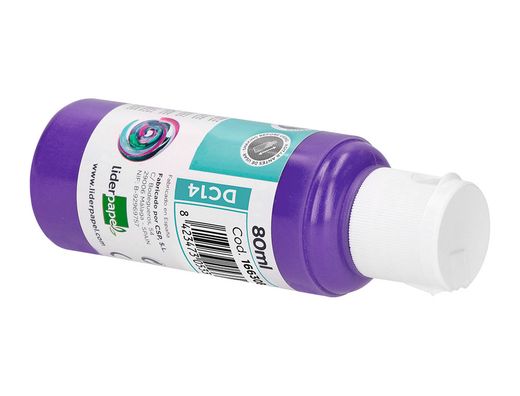 Pintura acrilica liderpapel bote de 80 ml violeta
