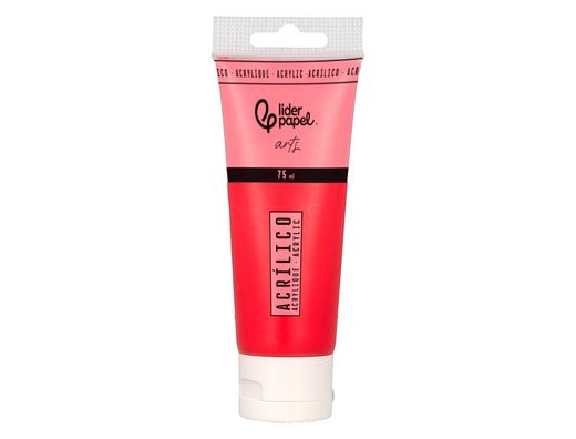 Pintura acrilica liderpapel caja de 6 tubos de plastico de 75 ml colores basicos