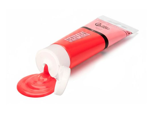 Pintura acrilica liderpapel caja de 6 tubos de plastico de 75 ml colores basicos