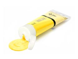 Pintura acrilica liderpapel tubo de plastico de 120 ml color amarillo