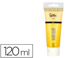 Pintura acrilica liderpapel tubo de plastico de 120 ml color amarillo