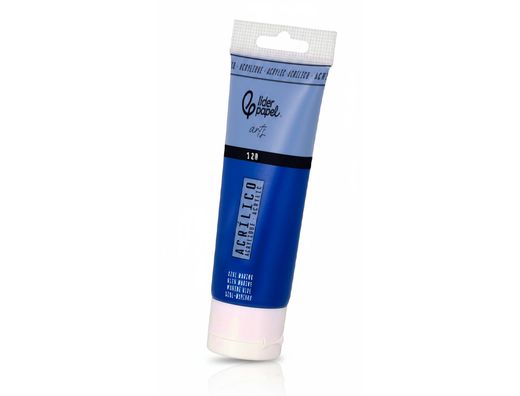 Pintura acrilica liderpapel tubo de plastico de 120 ml color azul marino