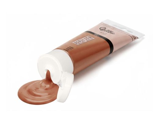 Pintura acrilica liderpapel tubo de plastico de 120 ml color marron