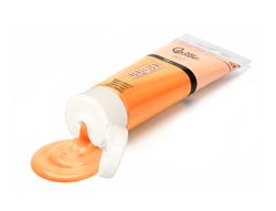 Pintura acrilica liderpapel tubo de plastico de 120 ml color naranja permanente