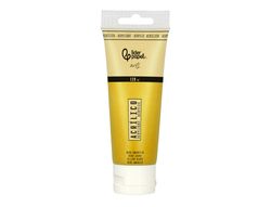 Pintura acrilica liderpapel tubo de plastico de 120 ml color ocre amarillo