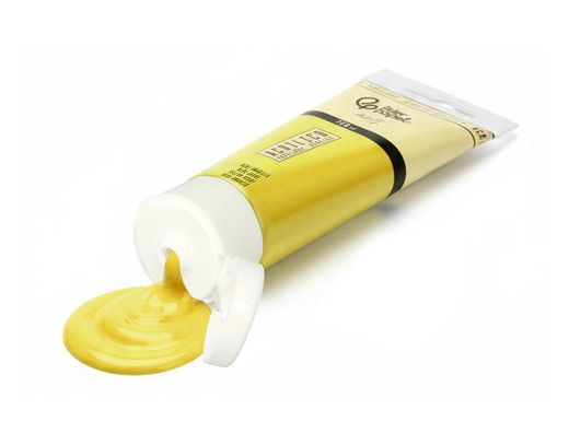 Pintura acrilica liderpapel tubo de plastico de 120 ml color ocre amarillo
