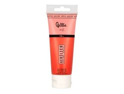 Pintura acrilica liderpapel tubo de plastico de 120 ml color rojo bermellon