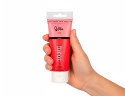 Pintura acrilica liderpapel tubo de plastico de 120 ml color rojo pirrol