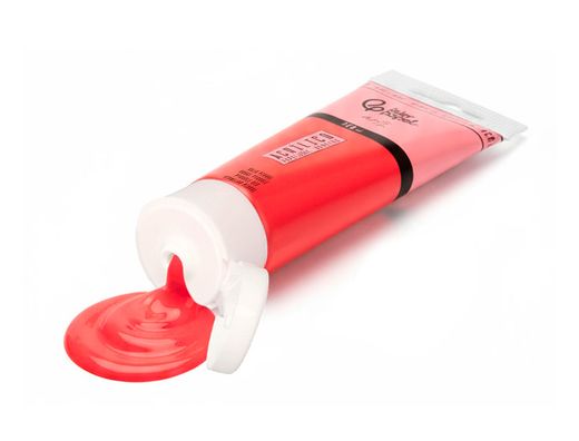 Pintura acrilica liderpapel tubo de plastico de 120 ml color rojo pirrol