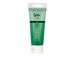 Pintura acrilica liderpapel tubo de plastico de 120 ml color verde permanente