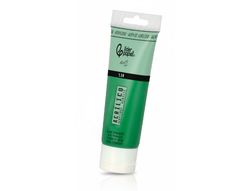 Pintura acrilica liderpapel tubo de plastico de 120 ml color verde permanente
