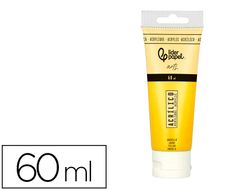 Pintura acrilica liderpapel tubo de plastico de 60 ml color amarillo