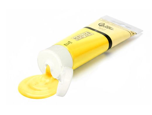 Pintura acrilica liderpapel tubo de plastico de 60 ml color amarillo