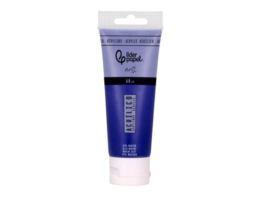 Pintura acrilica liderpapel tubo de plastico de 60 ml color azul marino