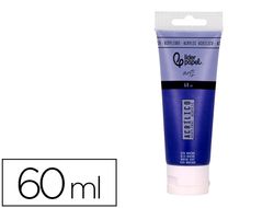 Pintura acrilica liderpapel tubo de plastico de 60 ml color azul marino