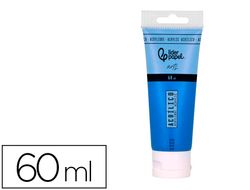 Pintura acrilica liderpapel tubo de plastico de 60 ml color azul
