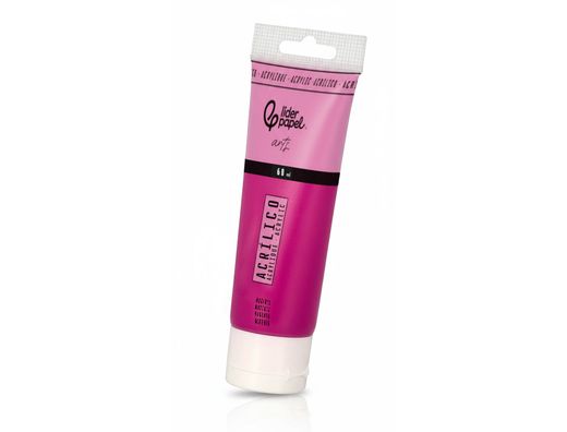 Pintura acrilica liderpapel tubo de plastico de 60 ml color magenta