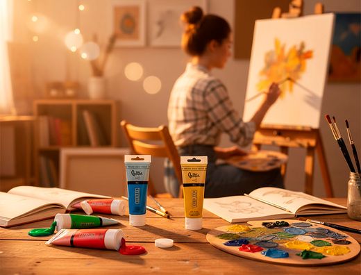 Pintura acrilica liderpapel tubo de plastico de 60 ml color marron