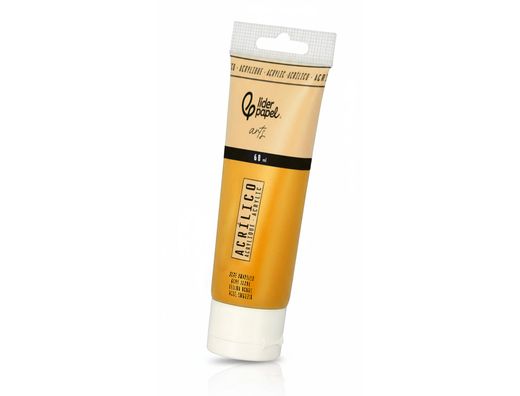 Pintura acrilica liderpapel tubo de plastico de 60 ml color ocre amarillo