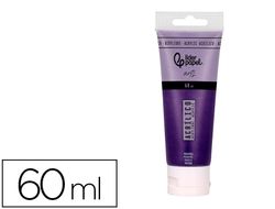 Pintura acrilica liderpapel tubo de plastico de 60 ml color purpura