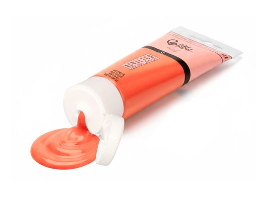 Pintura acrilica liderpapel tubo de plastico de 60 ml color rojo bermellon