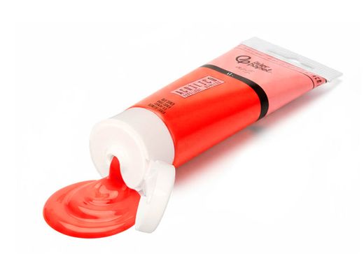 Pintura acrilica liderpapel tubo de plastico de 60 ml color rojo carmin