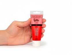 Pintura acrilica liderpapel tubo de plastico de 60 ml color rojo carmin