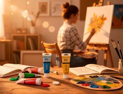 Pintura acrilica liderpapel tubo de plastico de 60 ml color rojo pirrol