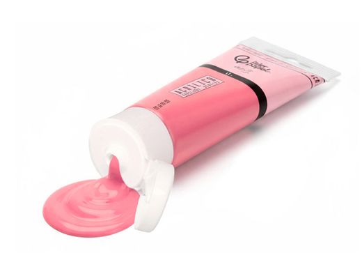 Pintura acrilica liderpapel tubo de plastico de 60 ml color rosa