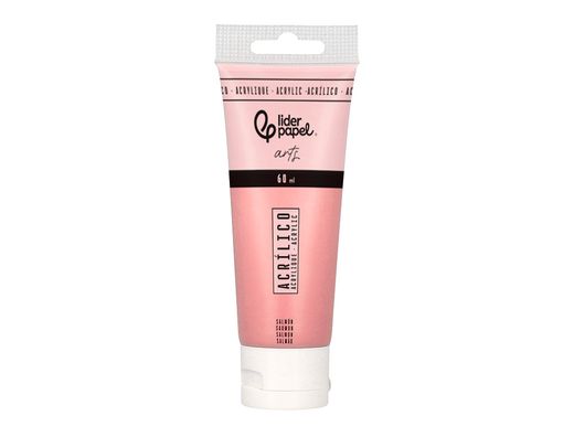 Pintura acrilica liderpapel tubo de plastico de 60 ml color salmon